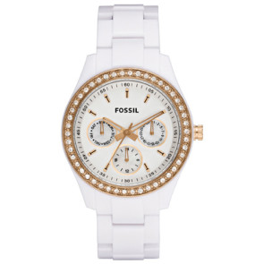 Horlogeband Fossil ES2869 Kunststof/Plastic Wit 18mm